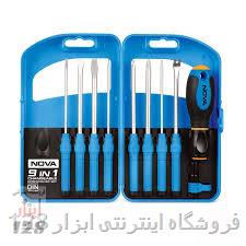 مجموعه 9 عددی پیچ گوشتی نووا 